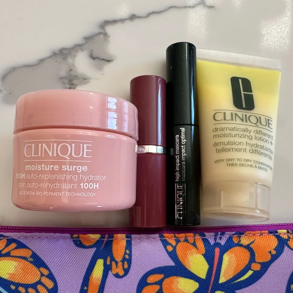 Clinique Butterfly Travel Bag with Beauty Bundle